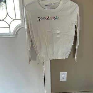 NWT “Good Vibes” sweater by Gap